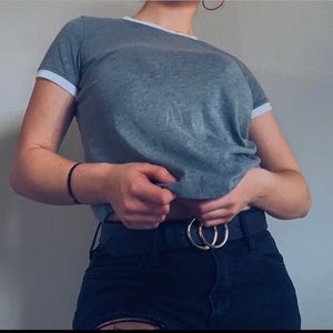 Super cute white and green short sleeve t shirt!!